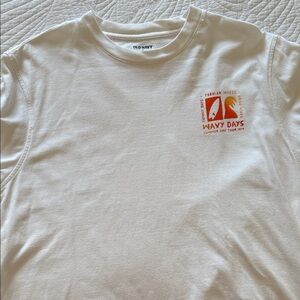 Old Navy Cream Tee with Vibrant Graphic